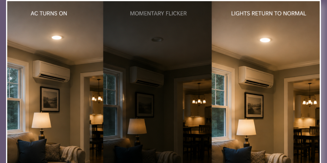 Why Do My Lights Flicker When the A/C Turns On? Why Do My Lights Flicker When the A/C Turns On?